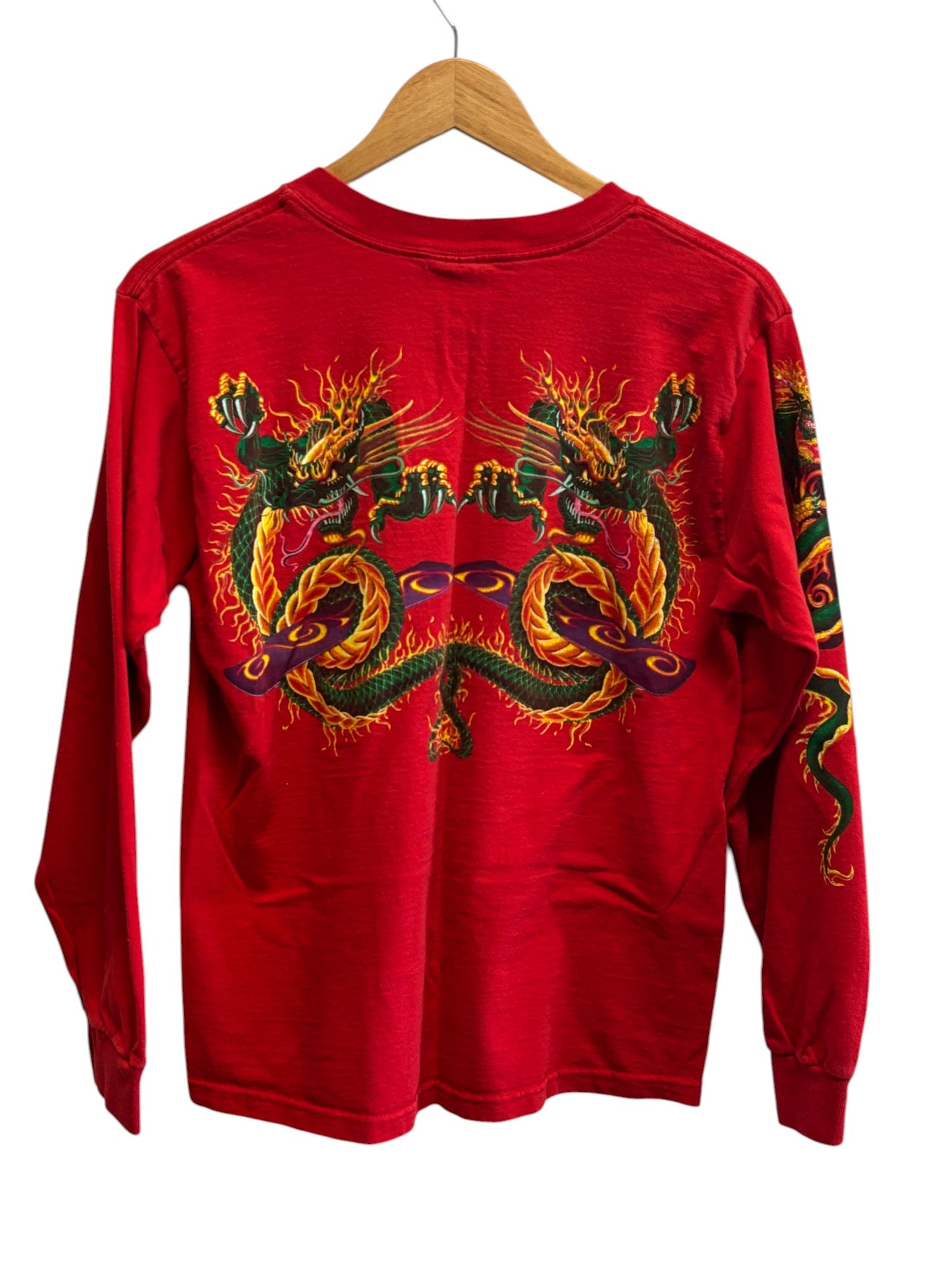 Vintage 90's Montana Bridger Bowl Skiing Dragon Long Sleeve Size Medium