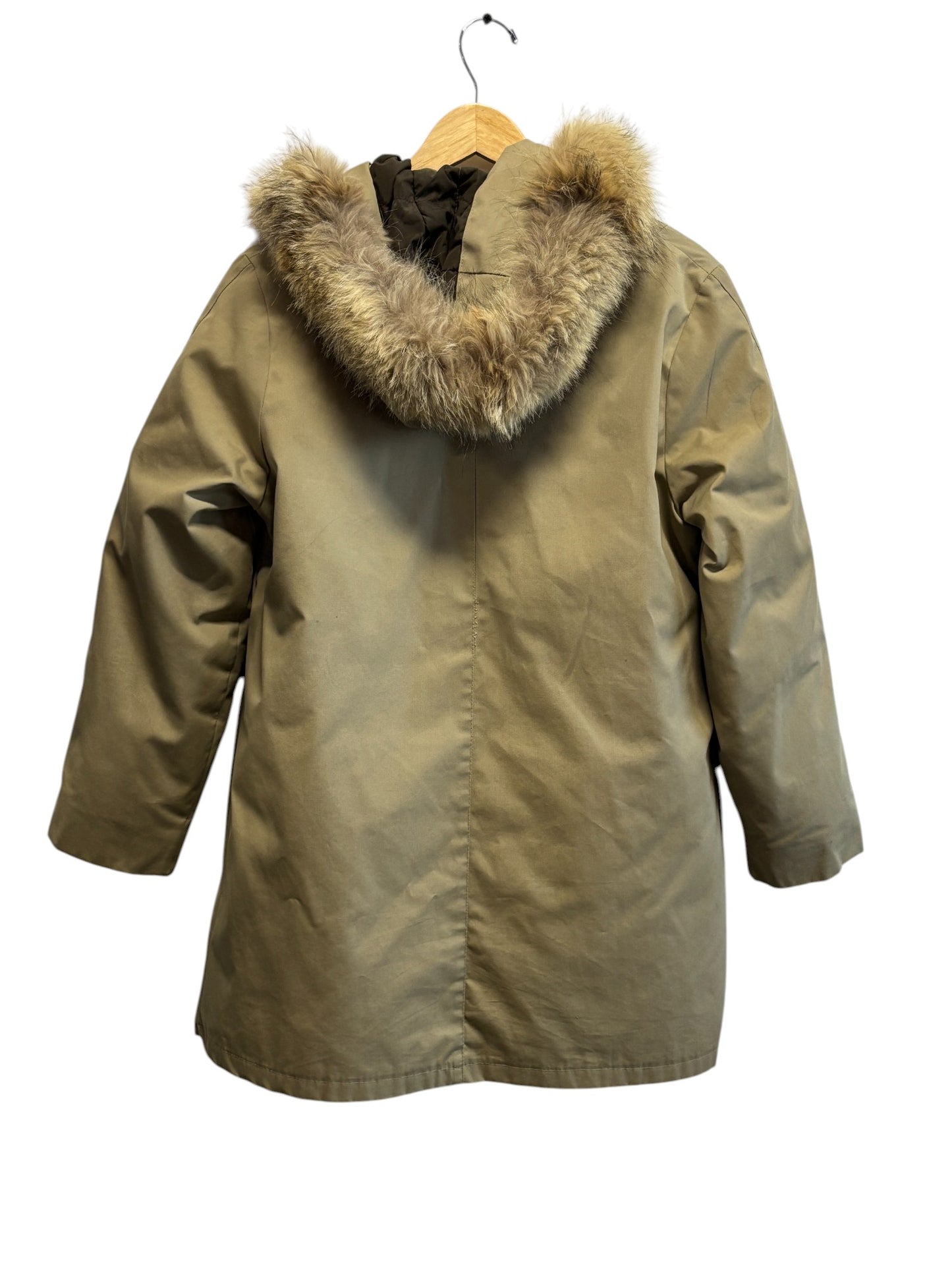 Vintage Eddie Bauer Goose Down Fur Hood Parka Jacket Size Large