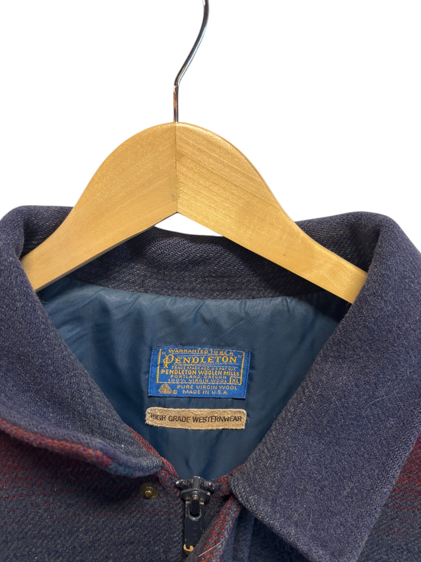 Vintage Pendleton High Grade Westernwear Purple Aztec Wool Jacket Size XL