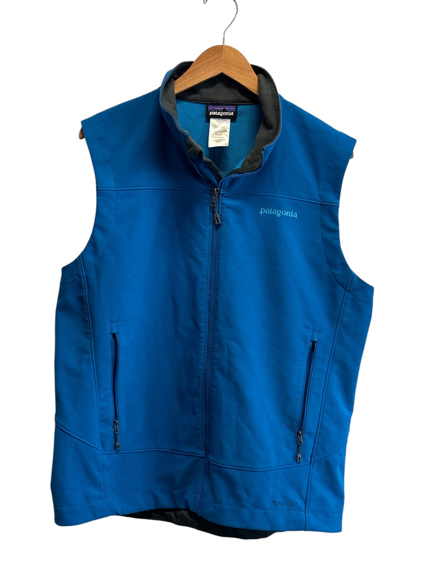 Patagonia Blue Shell Zip Up Vest Size Large
