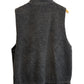 Vintage Big Dogs Polar Fleece Grey Zip Up Vest Size Large
