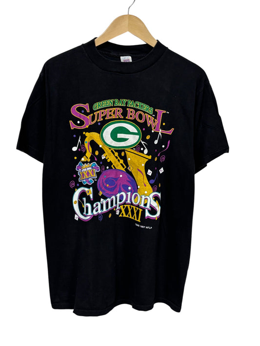 Vintage 1997 Green Bay Packers Super Bowl 31 Champion Tee Size Large