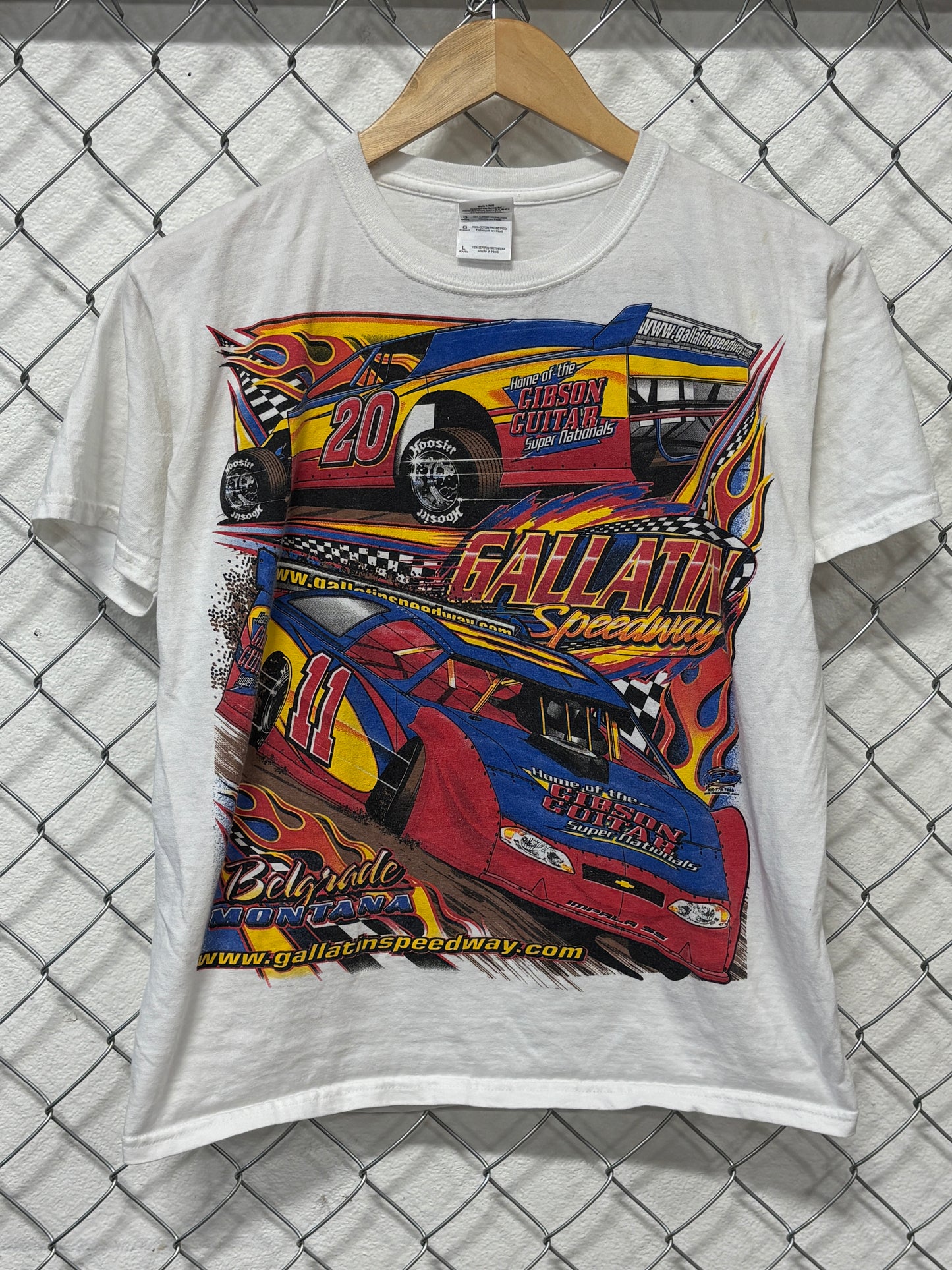 Montana Belgrade Gallatin Speedway Racing Graphic Tee Size Large