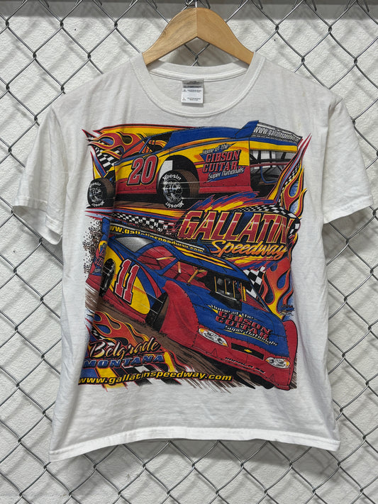 Montana Belgrade Gallatin Speedway Racing Graphic Tee Size Large
