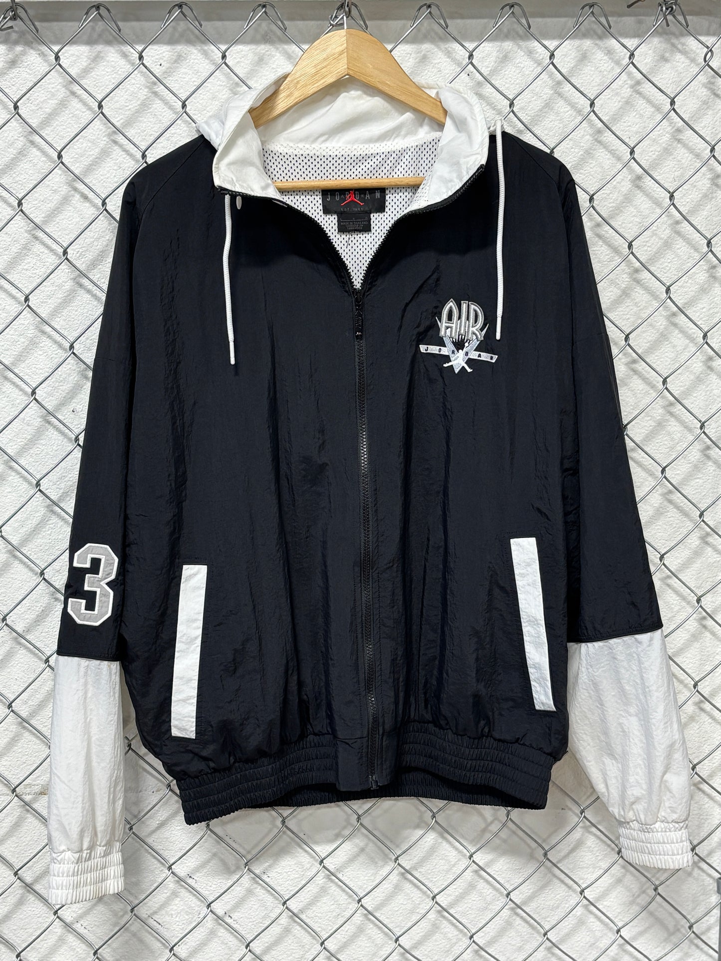Jordan Brand Jumpman Nike Air Full Zip Black White Jacket Size Large