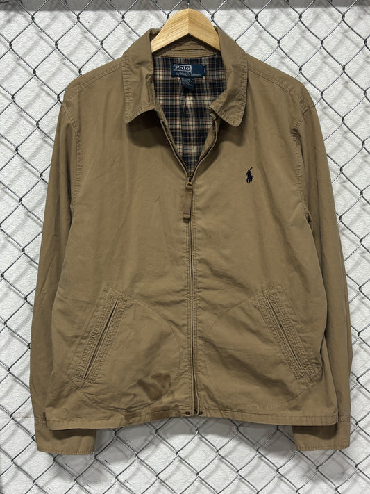 Polo Ralph Lauren Brown Harrington Zip Up Jacket Size Large