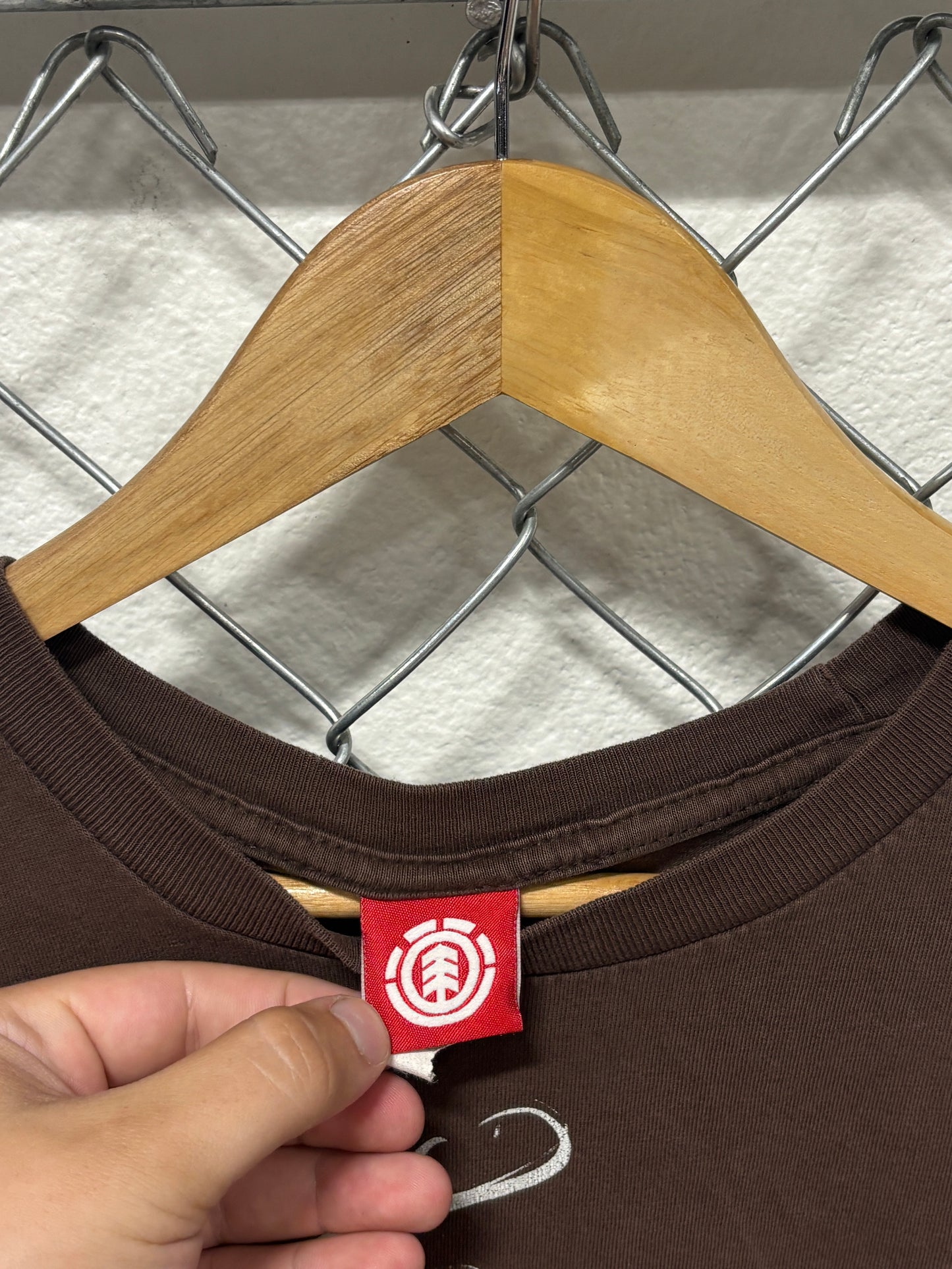 Y2K Element Skate Company Brown Graphic Tee Size Large