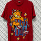Vintage 90's Garfield USA Ribbon Big Print Cartoon Graphic Tee Size XL