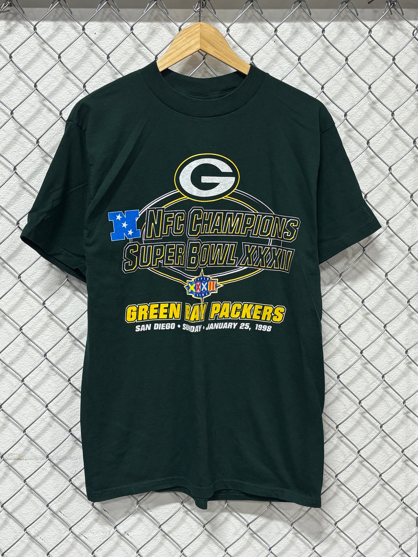 Vintage 1998 Green Bay Packers NFC Champions Graphic Tee Size Large