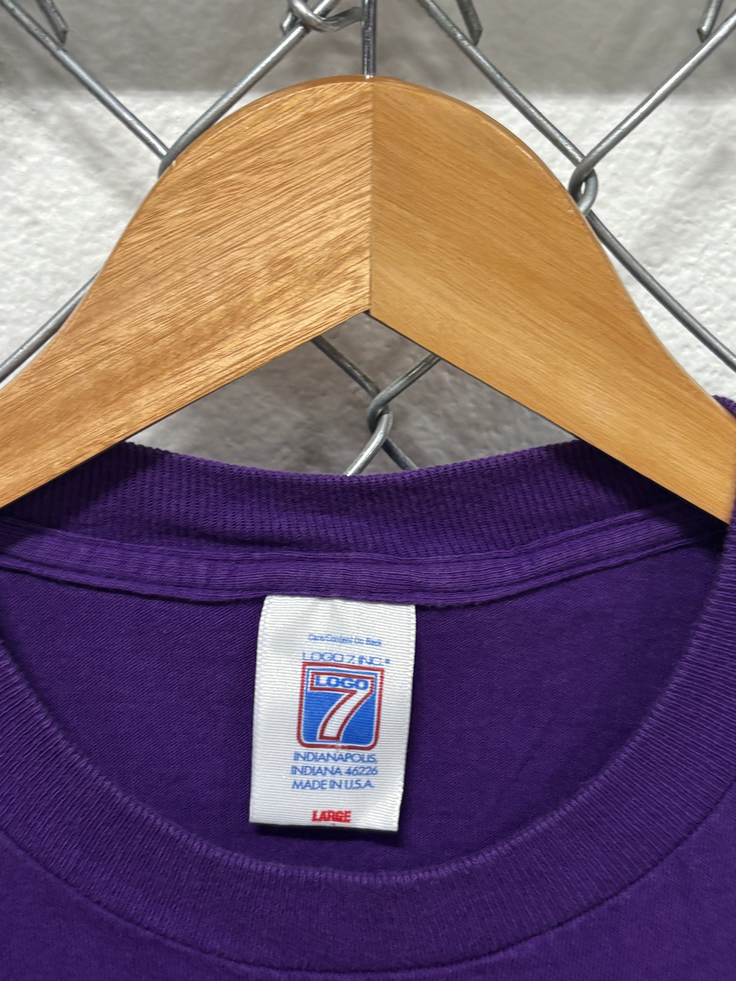 Vintage Logo 7 1992 Minnesota Vikings NFL Logo Graphic Tee Size Large