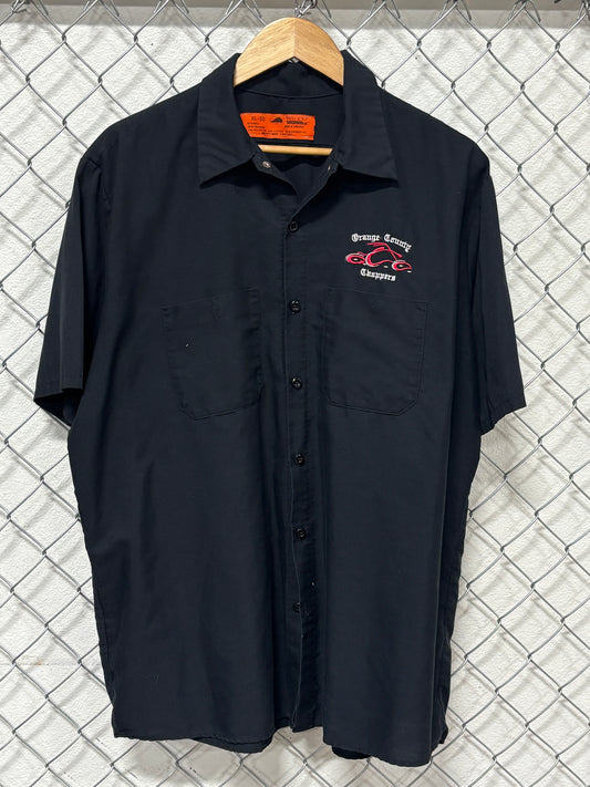Vintage Orange County Choppers Button Up Mechanic Shirt Size XL