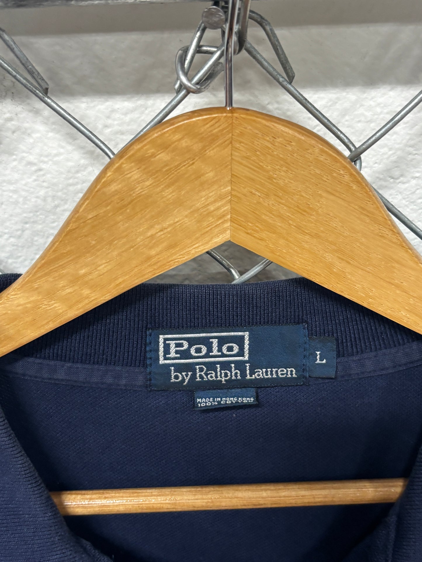 Polo Ralph Lauren Y2K Navy Blue Crab Polo Shirt Size Large