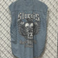 Sturgis Denim Biker Cutoff Button Up Shirt Size Large