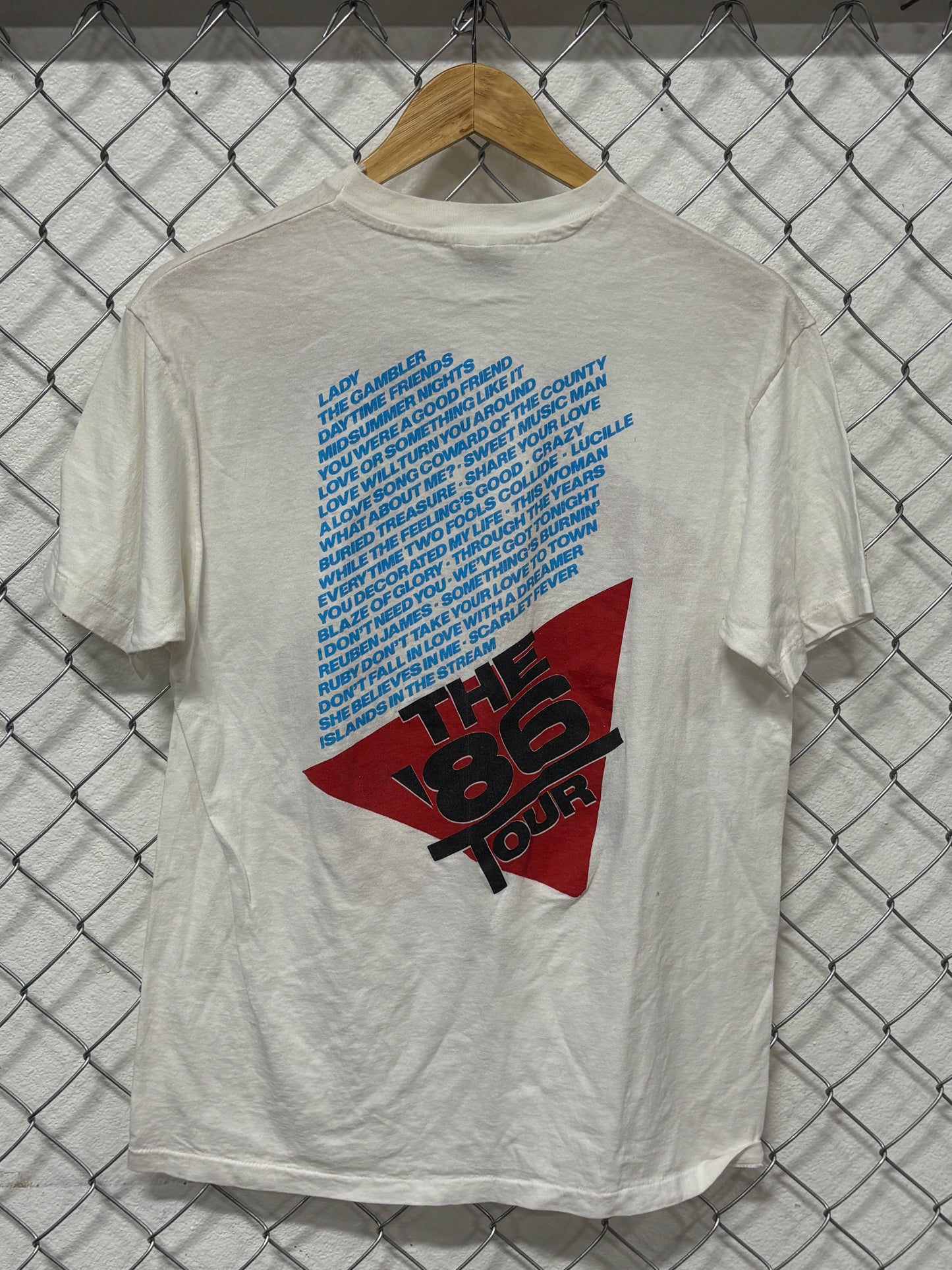 Vintage 1986 Kenny Rodgers Country Music Band Tour Tee Size Large