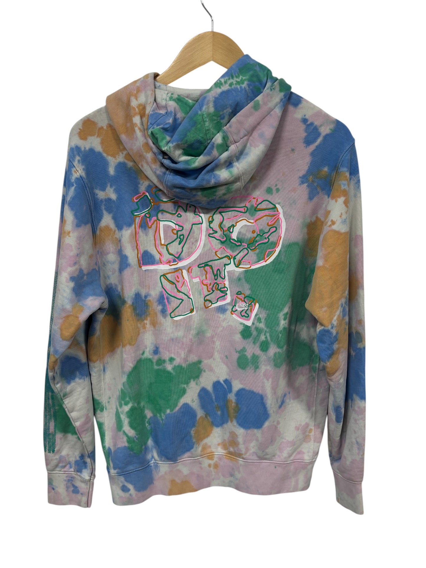 Nike Tie Dye Swoosh Logo Hoodie Size Small