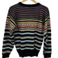 Vintage 90's Abstract Art Wool Knit Sweater Size Medium