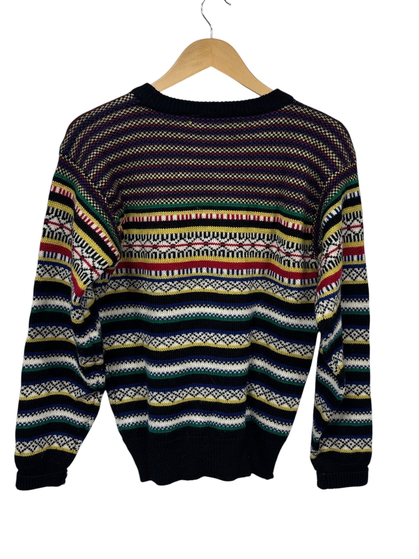 Vintage 90's Abstract Art Wool Knit Sweater Size Medium