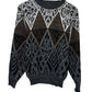 Vintage 90's Abstract Art Knit Acrylic Sweater Size Medium