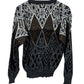 Vintage 90's Abstract Art Knit Acrylic Sweater Size Medium