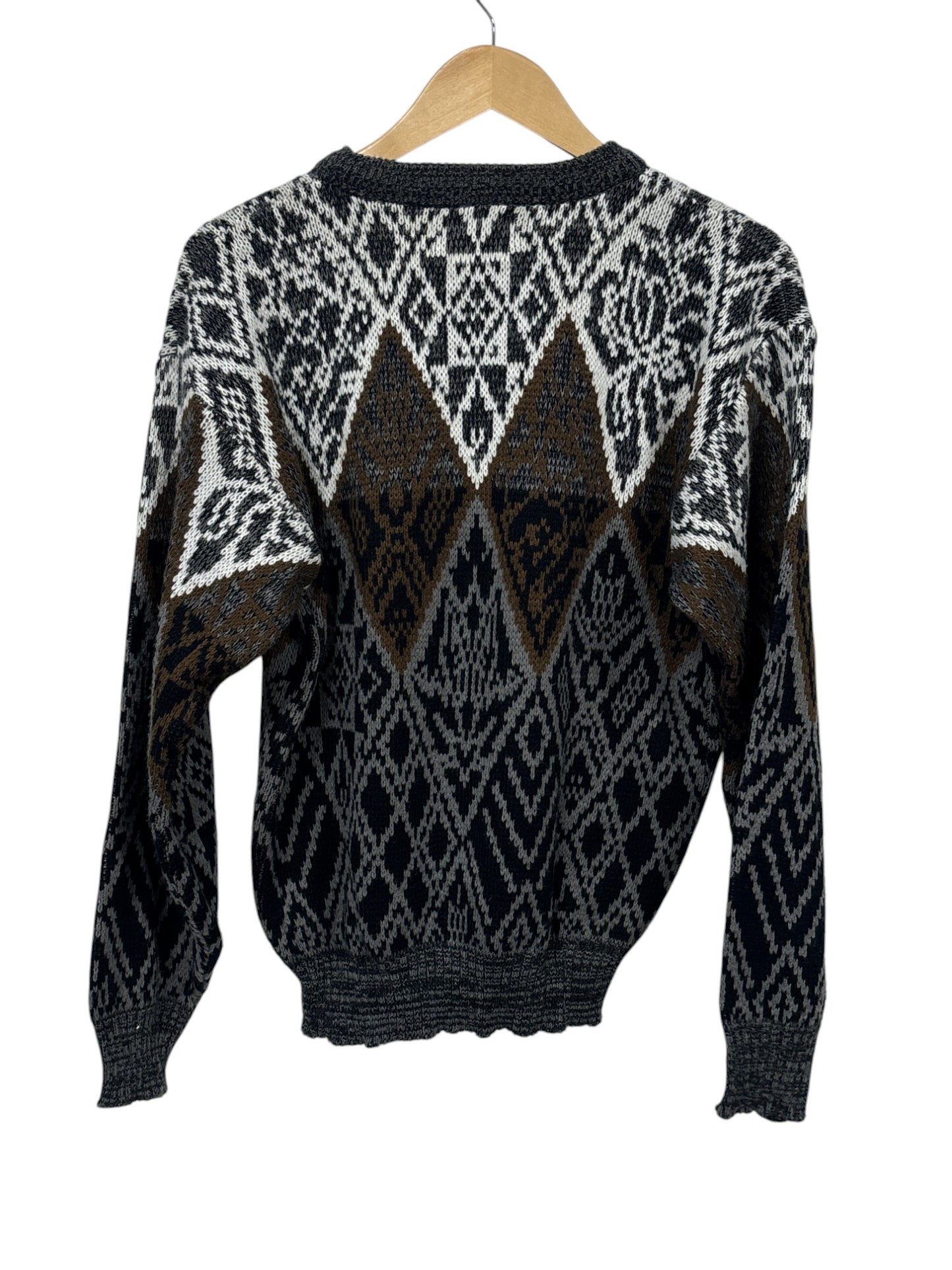 Vintage 90's Abstract Art Knit Acrylic Sweater Size Medium