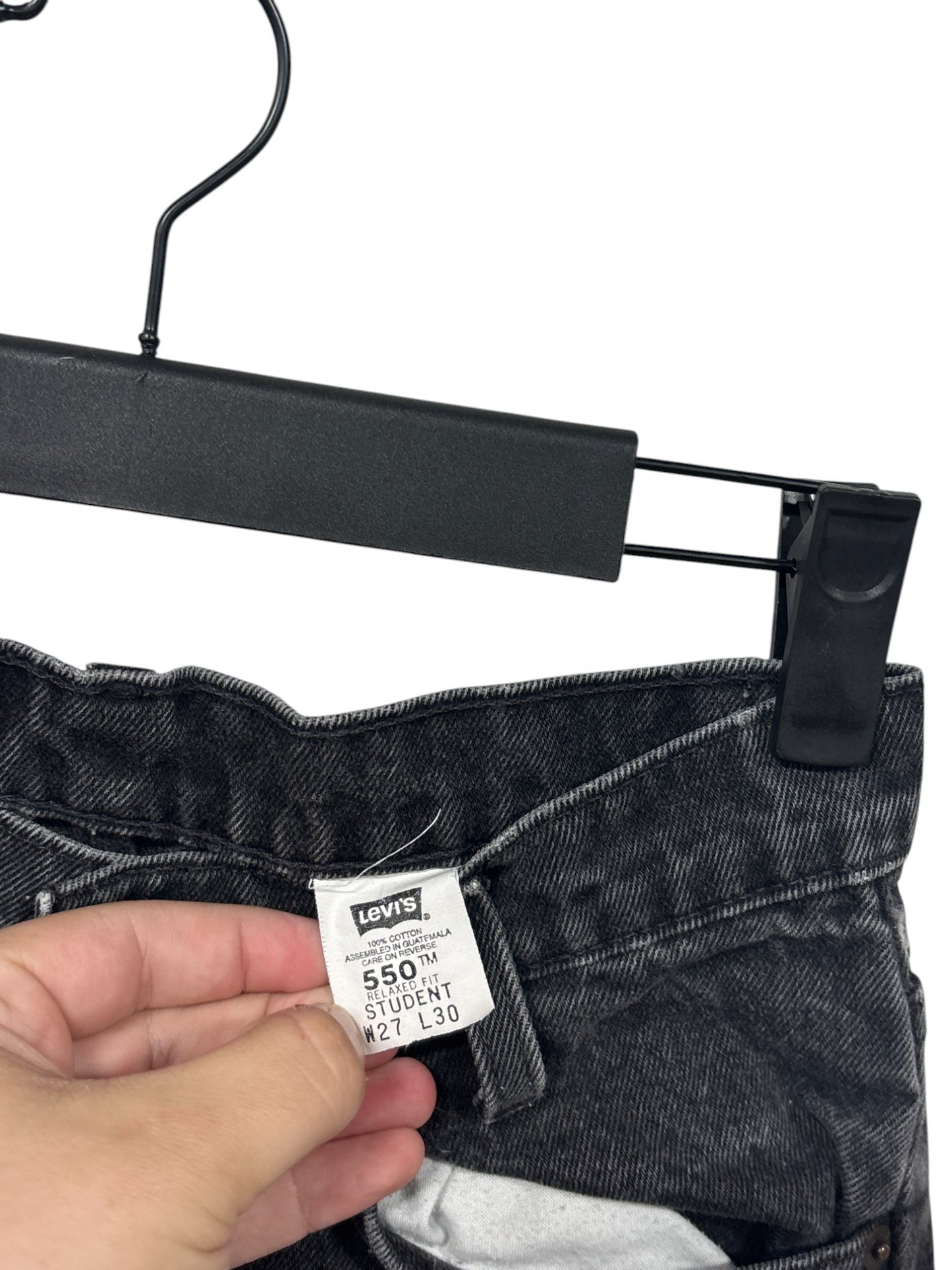 Vintage Levi's 550 Relaxed Fit Student Black Jeans Size 25x29