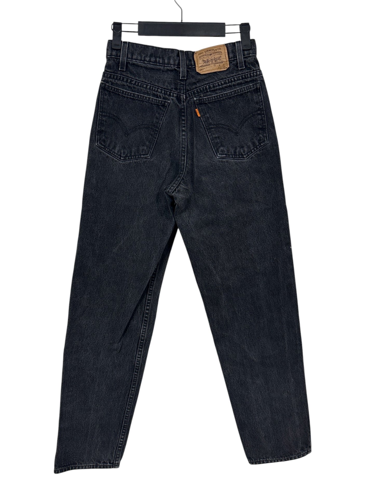 Vintage Levi's 550 Relaxed Fit Student Black Jeans Size 25x29