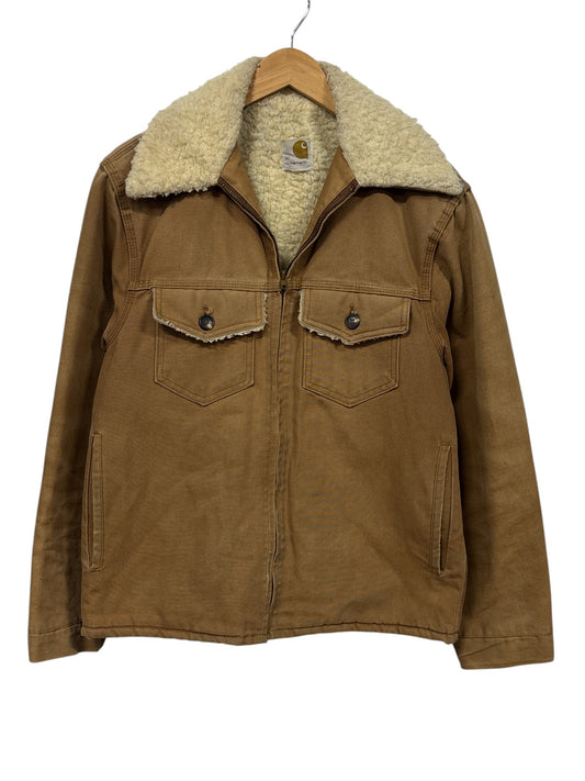 Vintage 70's Carhartt Sherpa Pile Lined Duck Jacket Size 42 (Medium)