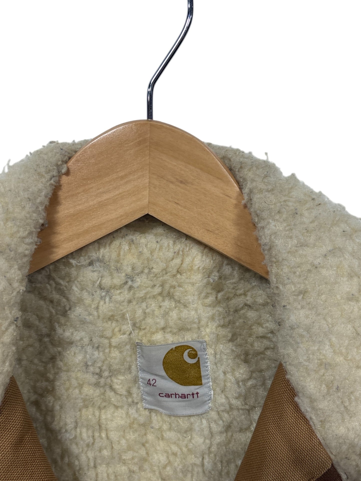 Vintage 70's Carhartt Sherpa Pile Lined Duck Jacket Size 42 (Medium)