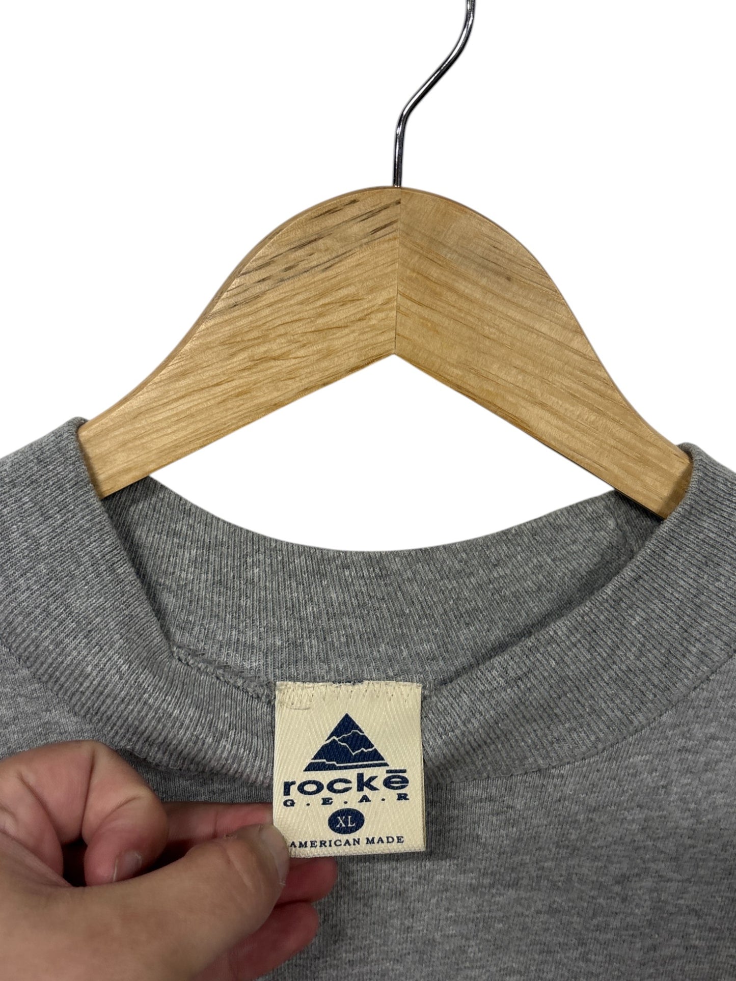 Vintage 90's Rocke Gear Small Logo Long Sleeve Shirt Size XL
