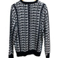 Supreme Black All Over Print Knit Sweater FW17 Size Large
