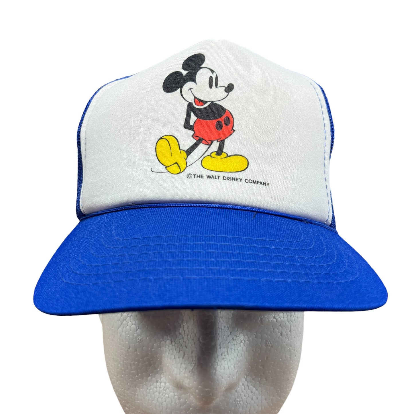 Vintage Mickey Mouse Trucker Hat Blue Snapback Youth Size