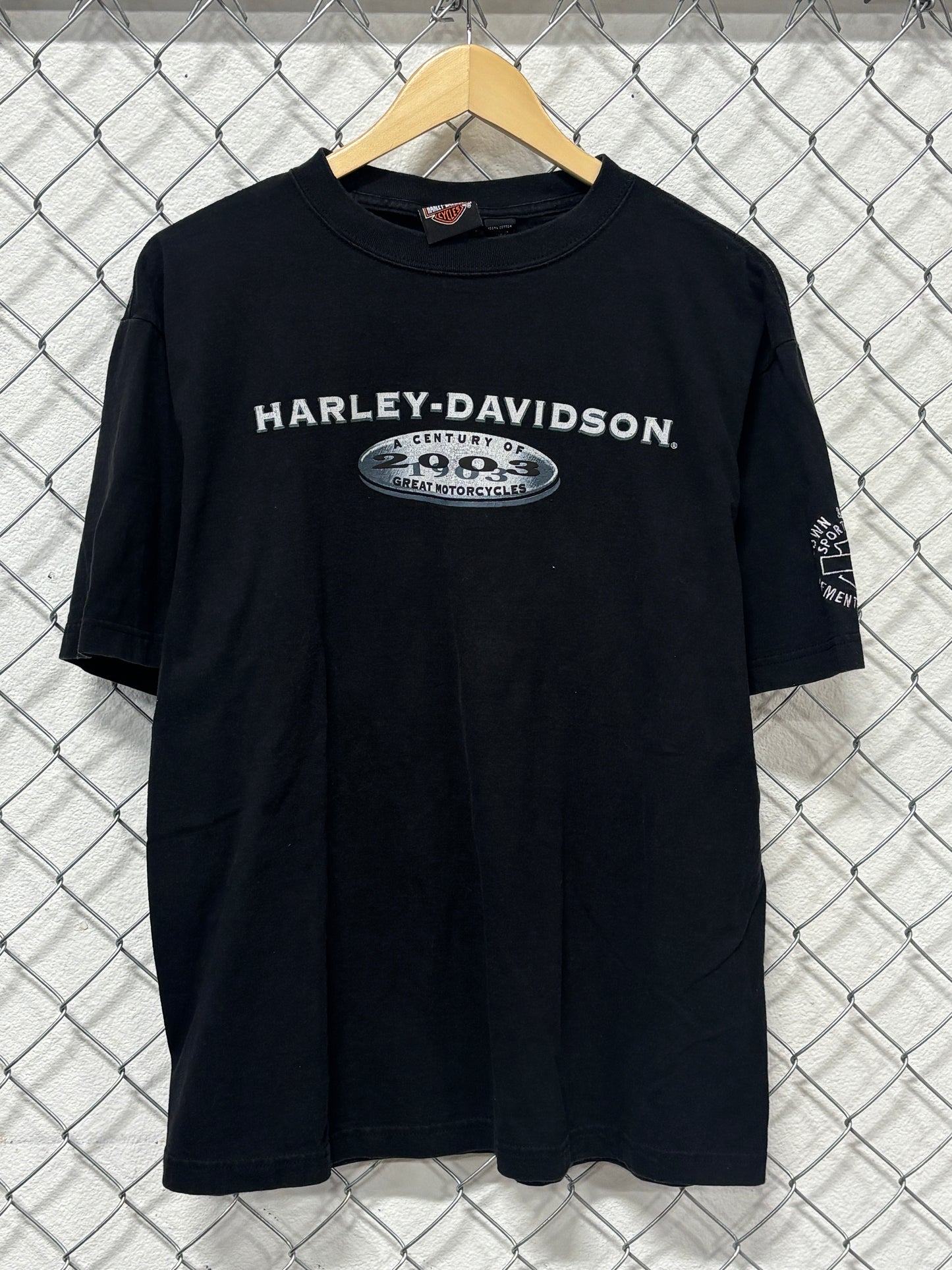 Harley Davidson Y2K Century of Motorcycles Graphic Tee Size Large