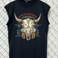 Vintage 90's Harley Davidson Belgrade Montana Biker Cutoff Tee Size Large