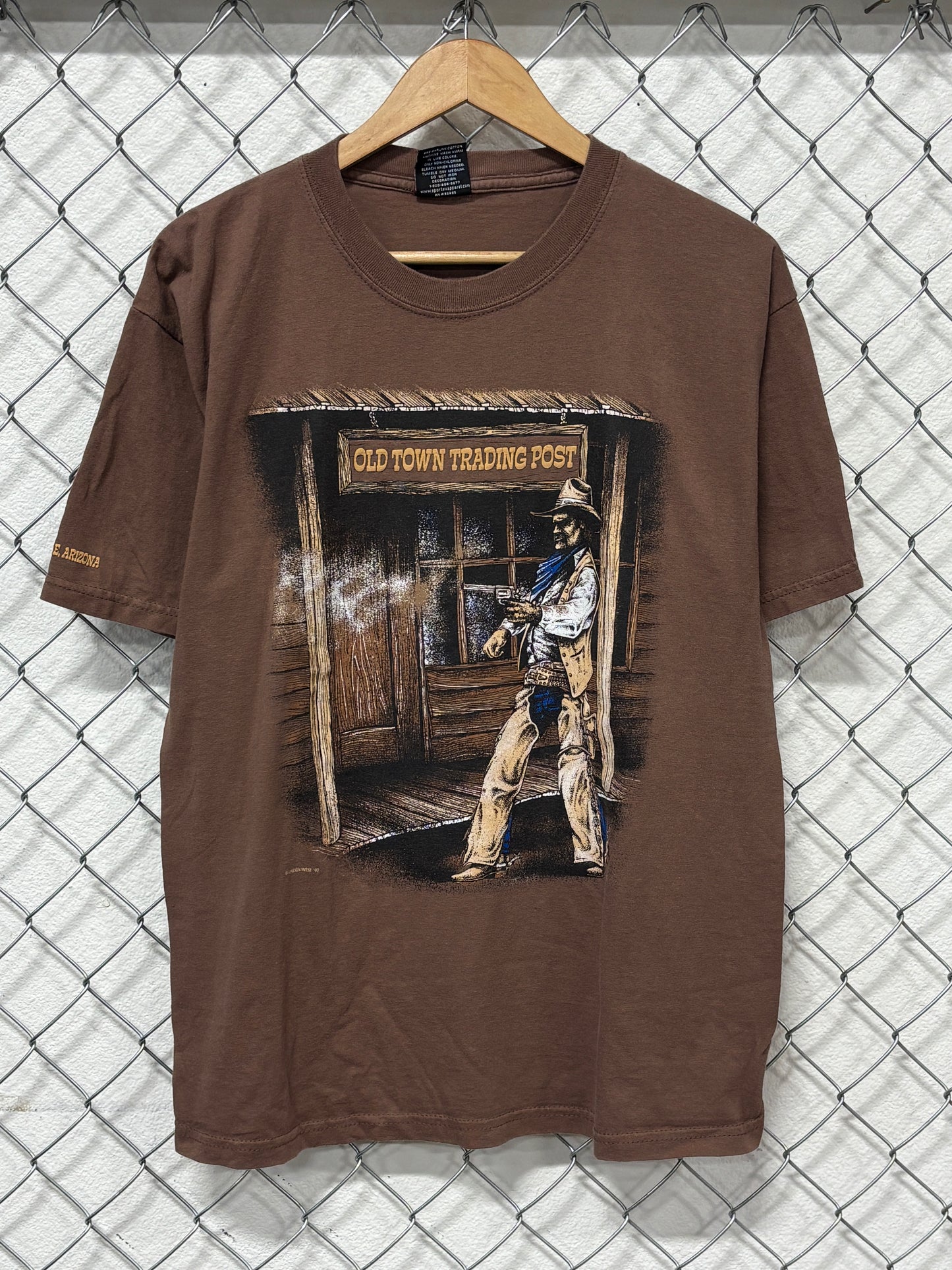 Vintage Old Town Trading Post Cowboy Western Graphic Tee Size Large