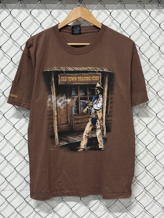 Vintage Old Town Trading Post Cowboy Western Graphic Tee Size Large