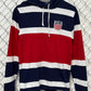 Polo Ralph Lauren Shield Swiss Logo Striped Hoodie Size XS