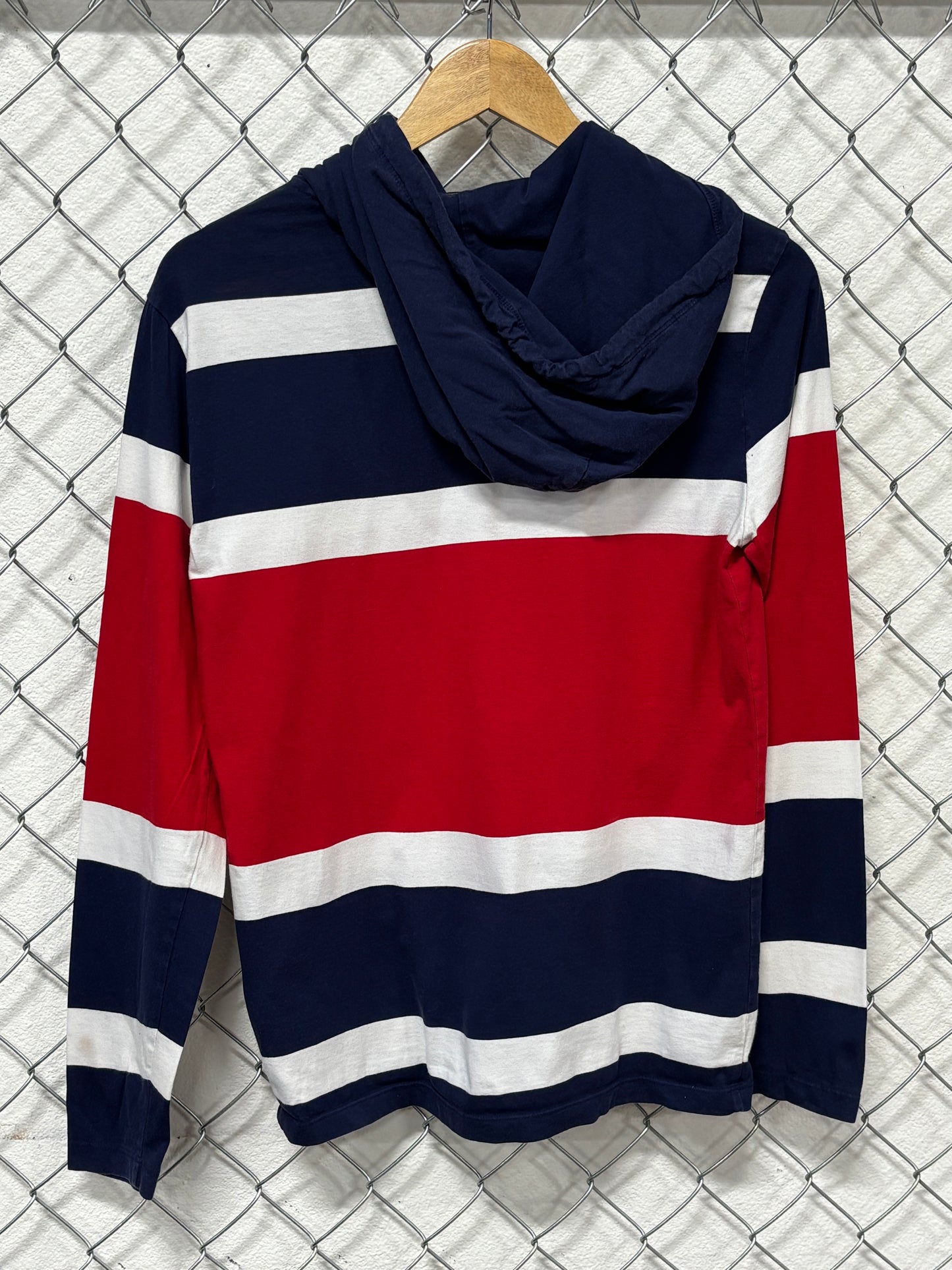 Polo Ralph Lauren Shield Swiss Logo Striped Hoodie Size XS