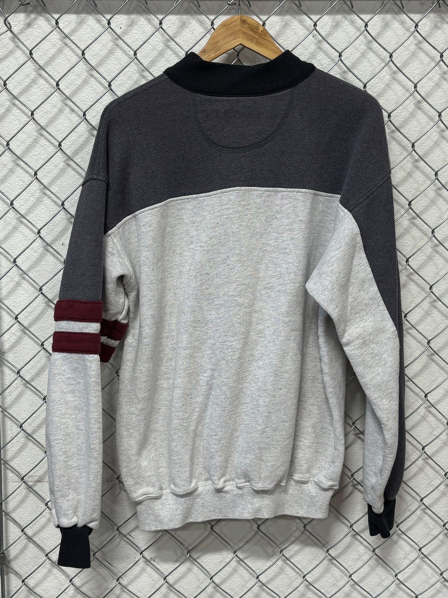 Vintage 90's Montana State Billings Quarter Zip Sweater Size Large