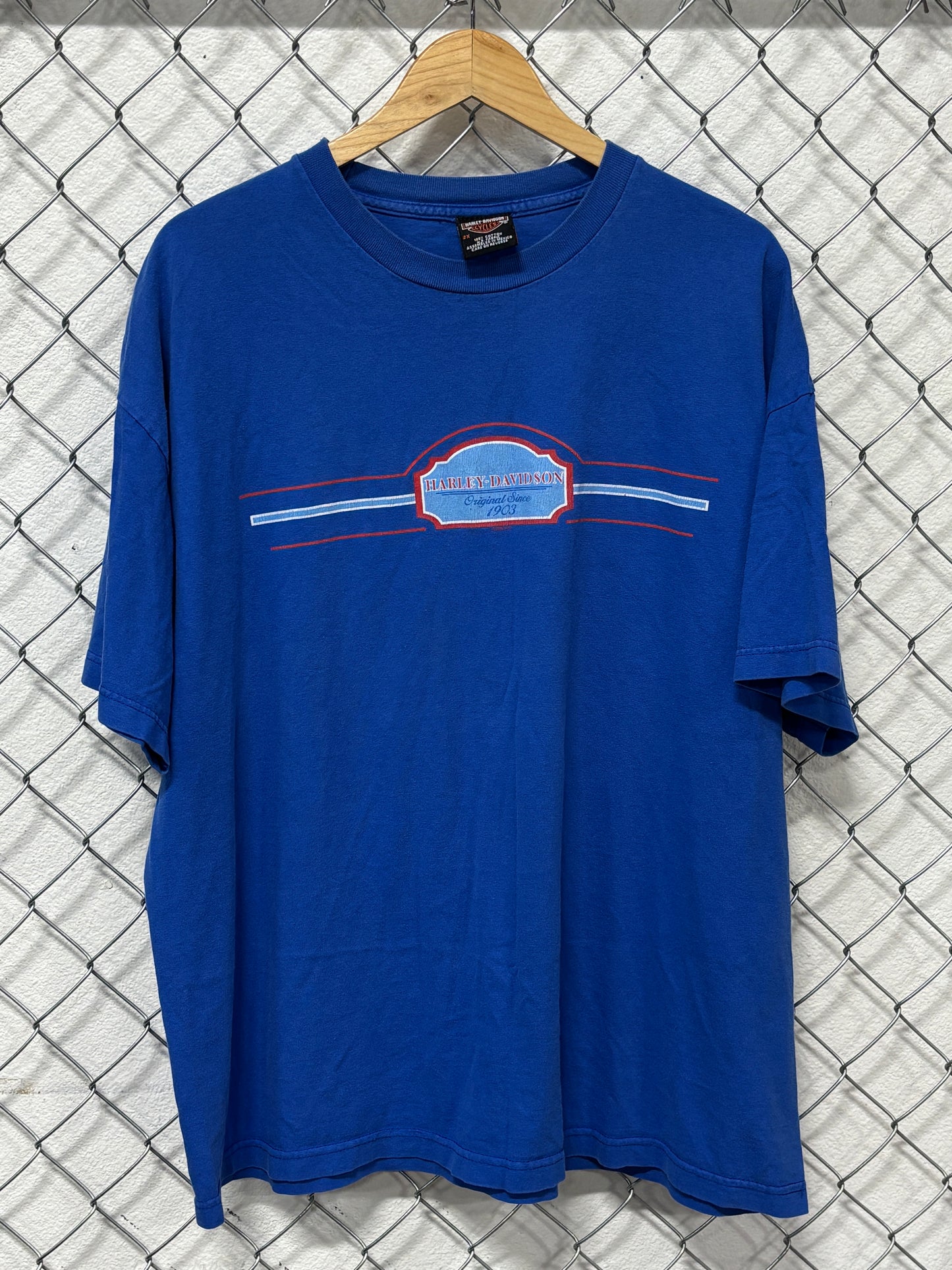 Vintage Harley Davidson Thunder Mountain Biker Graphic Tee Size XXL