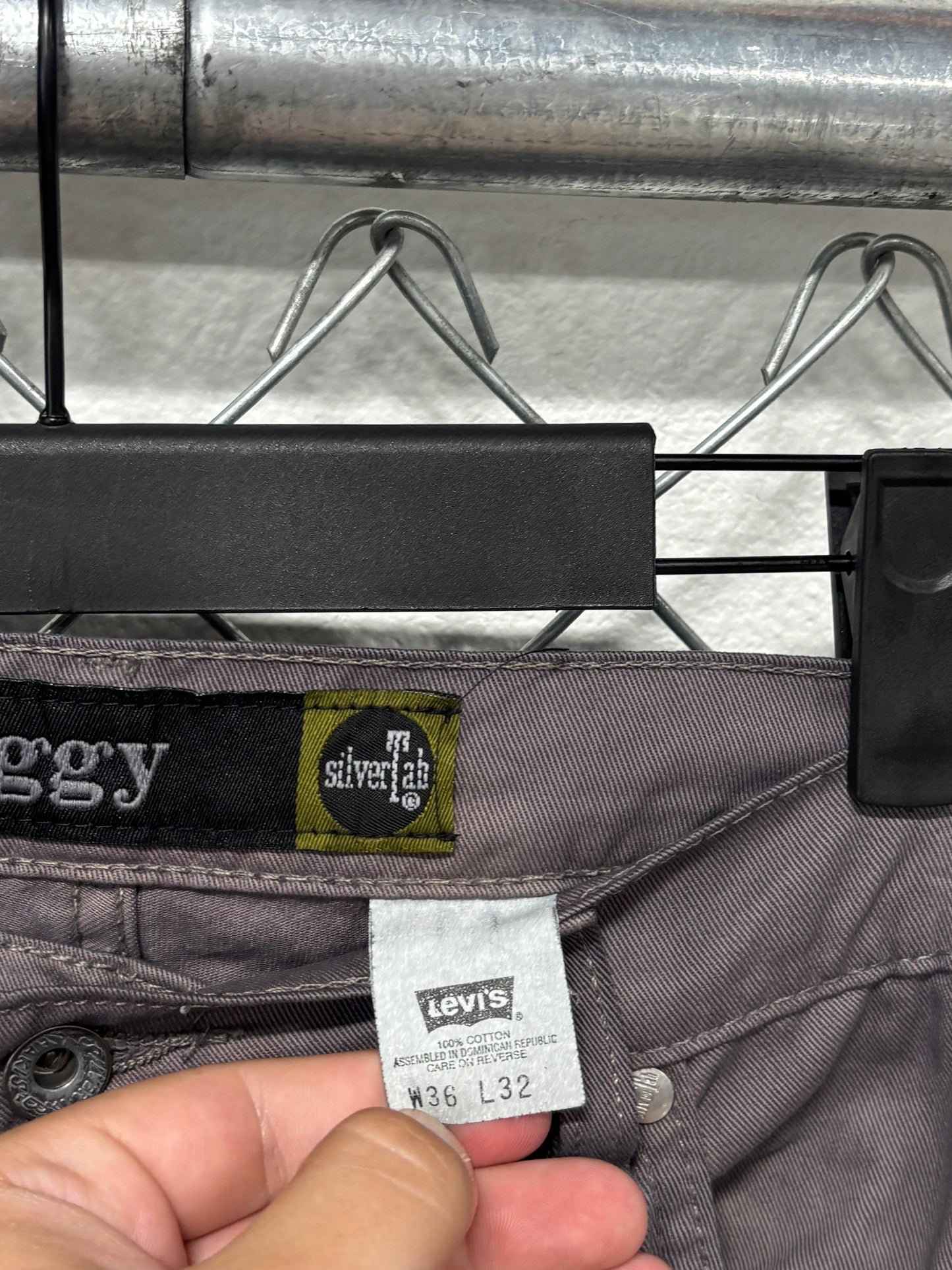 Vintage Levi's Dyed Silver Tab Baggy Skater Jeans Size 36x32