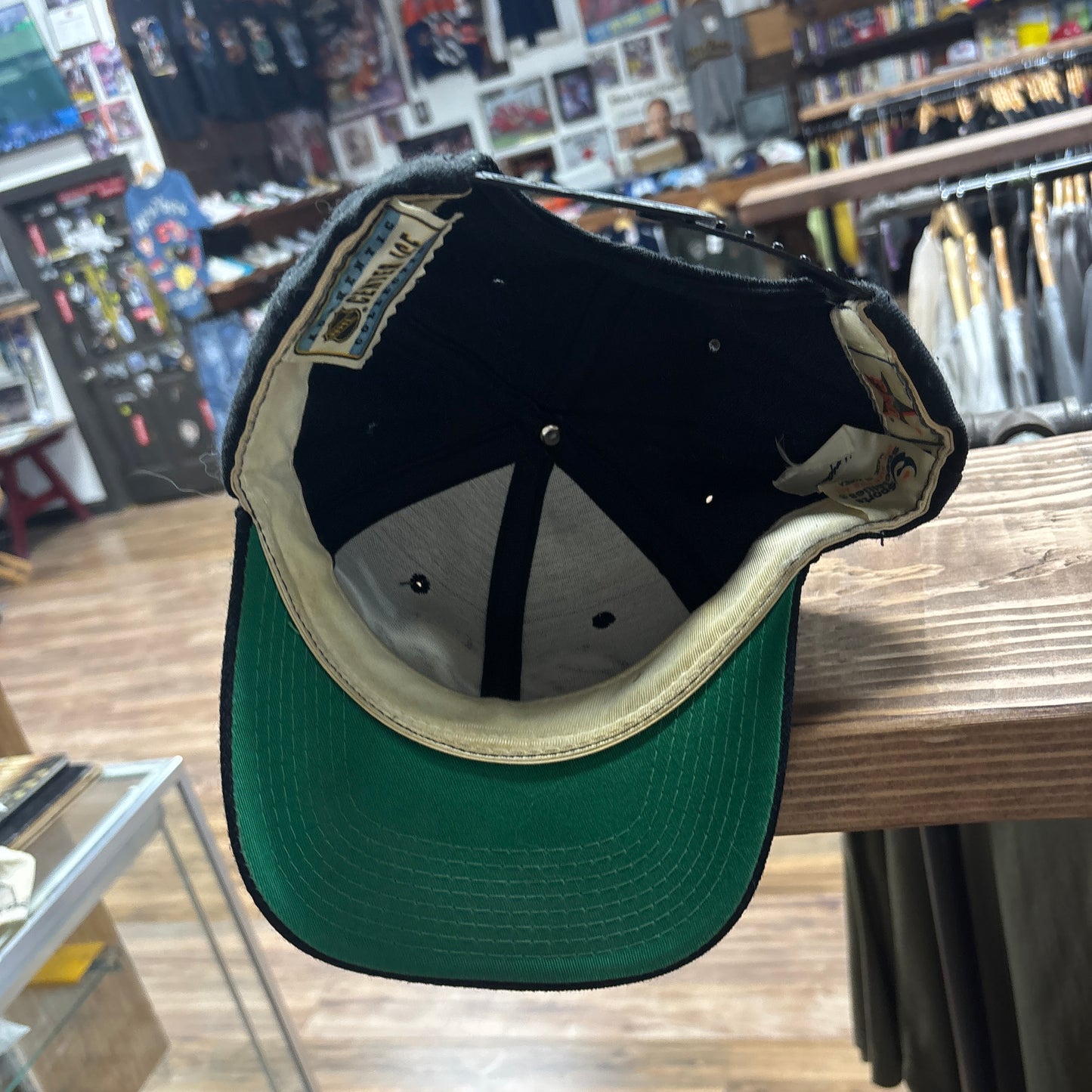 Vintage 90's Sports Specialties Los Angeles Kings Tonal Black Script Hat