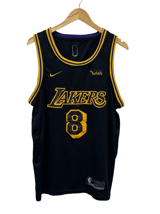 Kobe Bryant #8 Black Yellow Lakers Jersey Size XXL