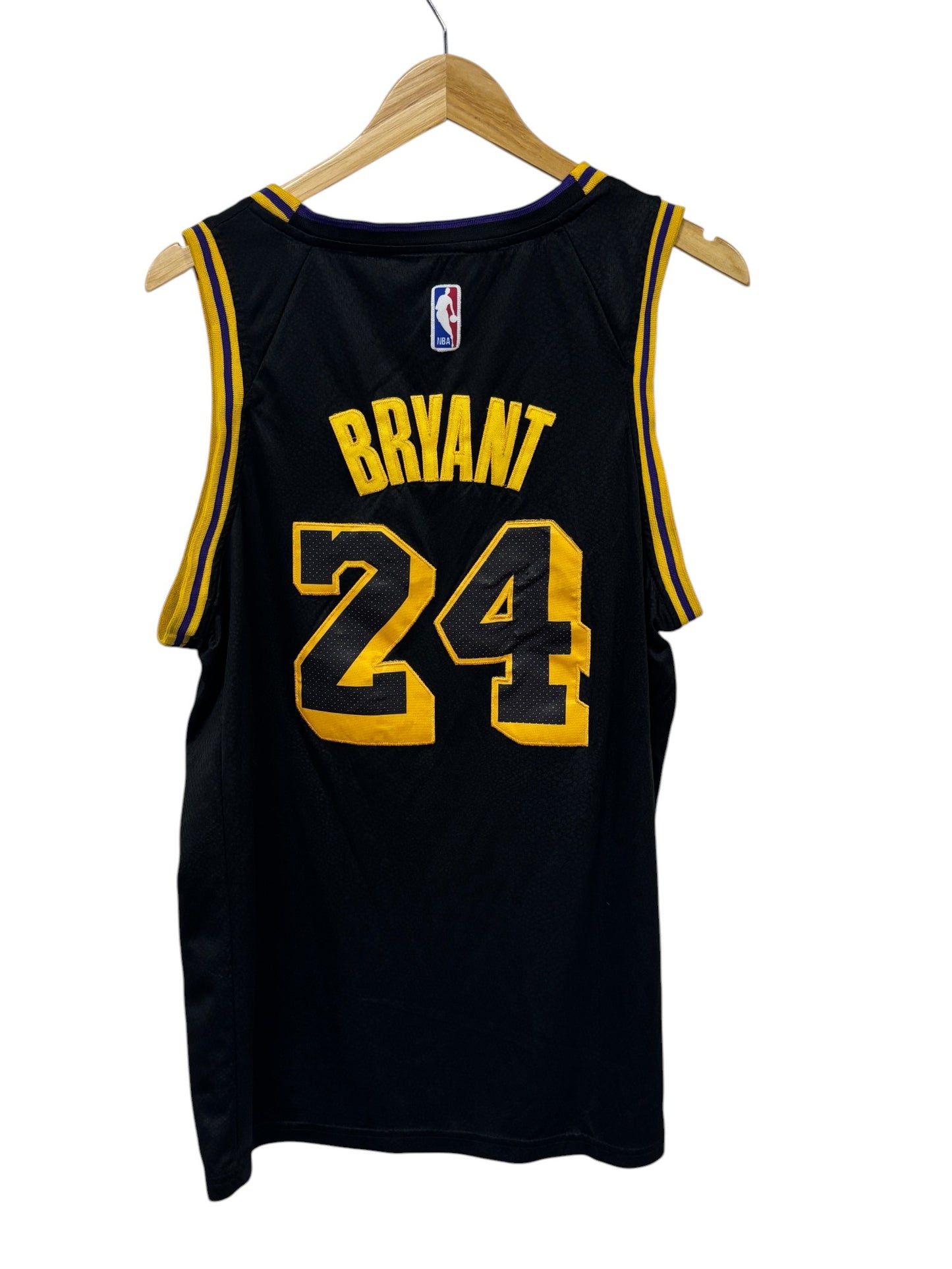 Kobe Bryant #8 Black Yellow Lakers Jersey Size XXL