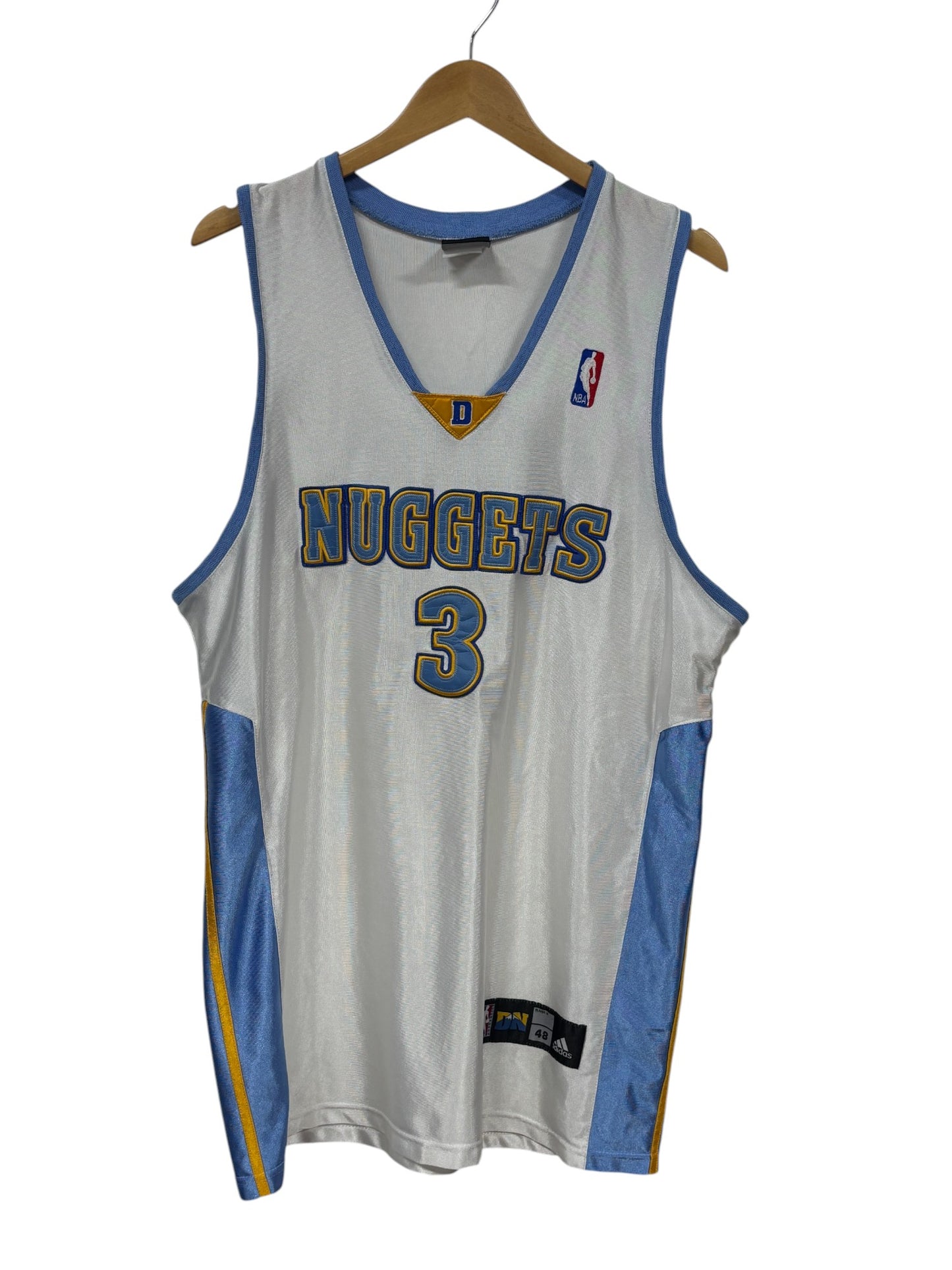Vintage Adidas Denver Nuggets Allen Iverson #3 White Jersey Size XL