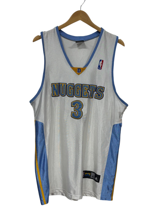 Vintage Adidas Denver Nuggets Allen Iverson #3 White Jersey Size XL