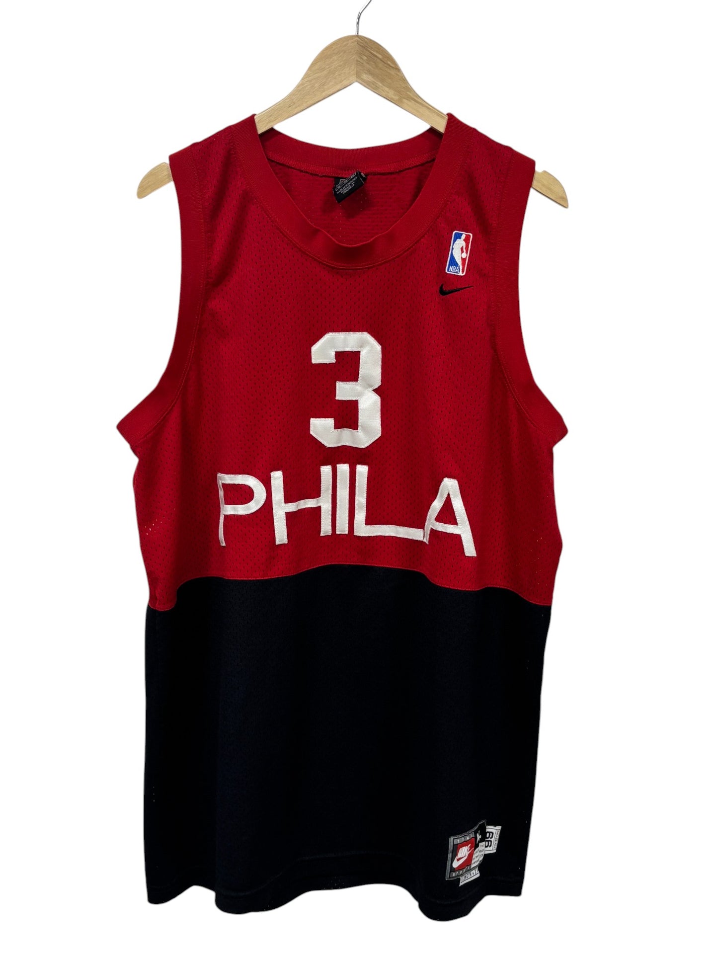 Vintage Nike Allen Iverson Philadelphia 76ers Throwback Jersey Size XL