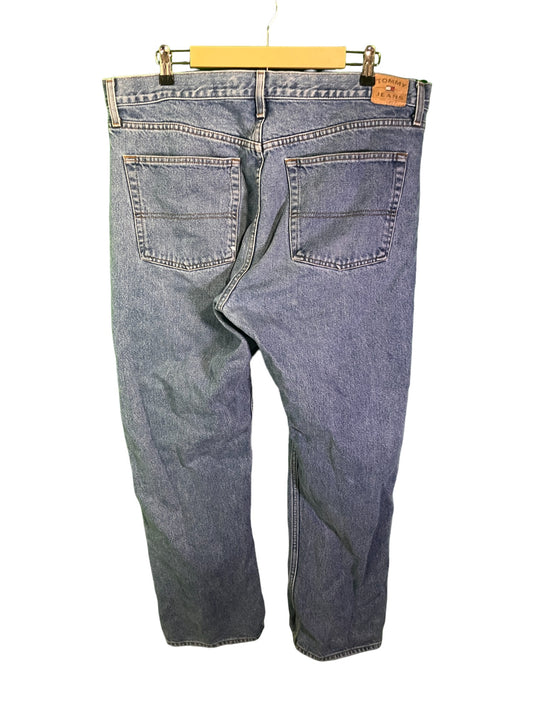 Vintage 90's Tommy Jeans Baggy Medium Wash Denim Jeans Size 38x32