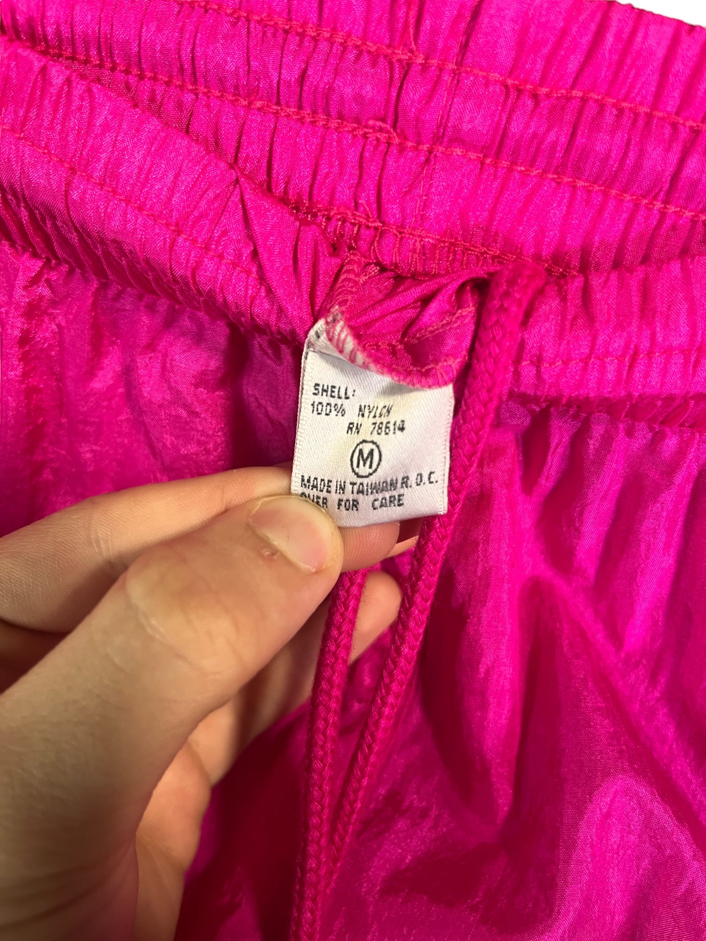 Vintage Neon Pink Track Pants Size Medium (30-32)