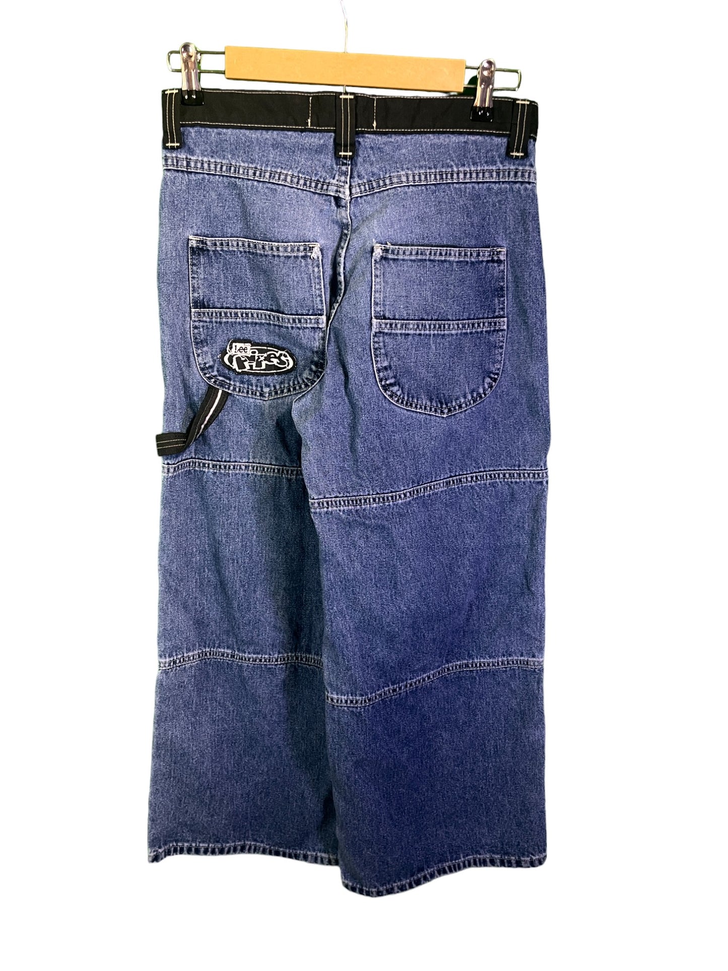 Vintage Y2K Lee Pipes Skater Baggy Grunge Denim Jeans Size 29x25