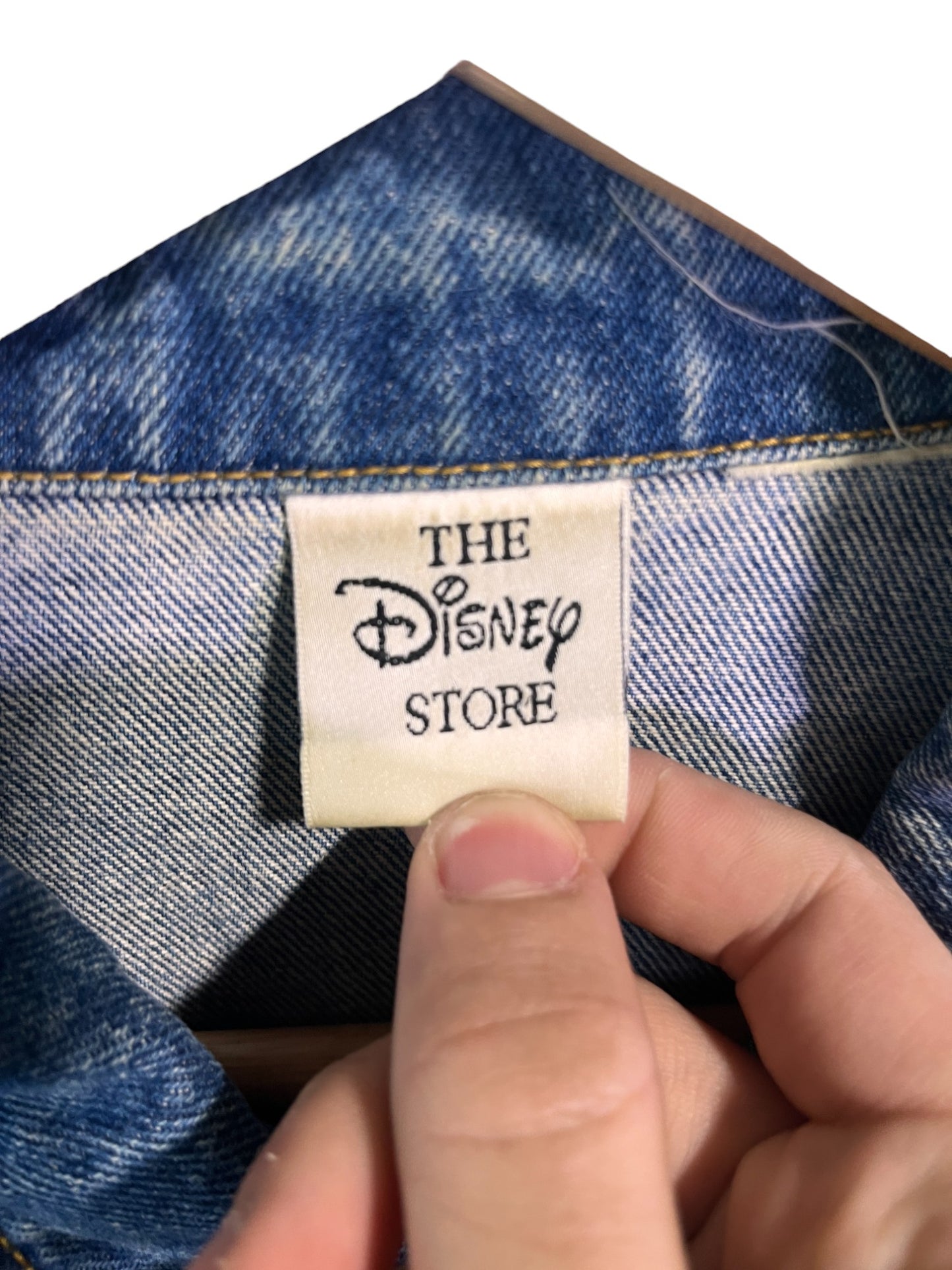 Vintage 90's Disney Embroidered Characters Denim Trucker Jacket Size XL